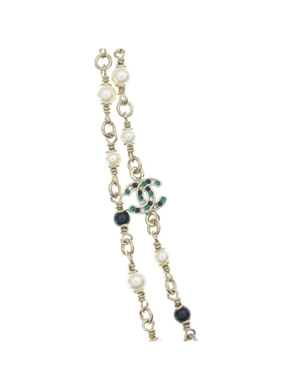 Chanel Bambi Motif CC Logo Necklace Gold